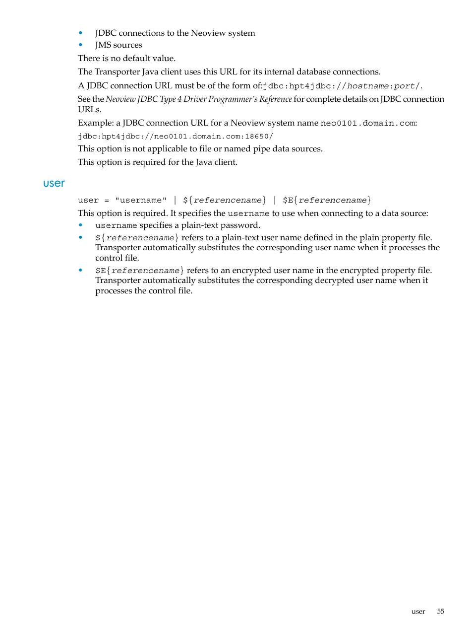 User | HP Neoview Release 2.3 Software User Manual | Page 55 / 110