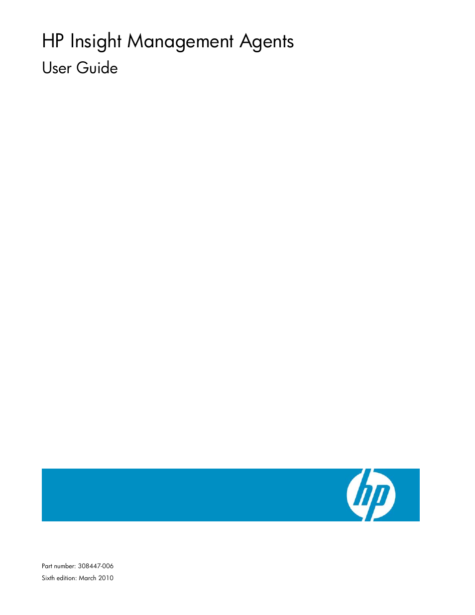 HP Insight Management Agents User Manual | 99 pages