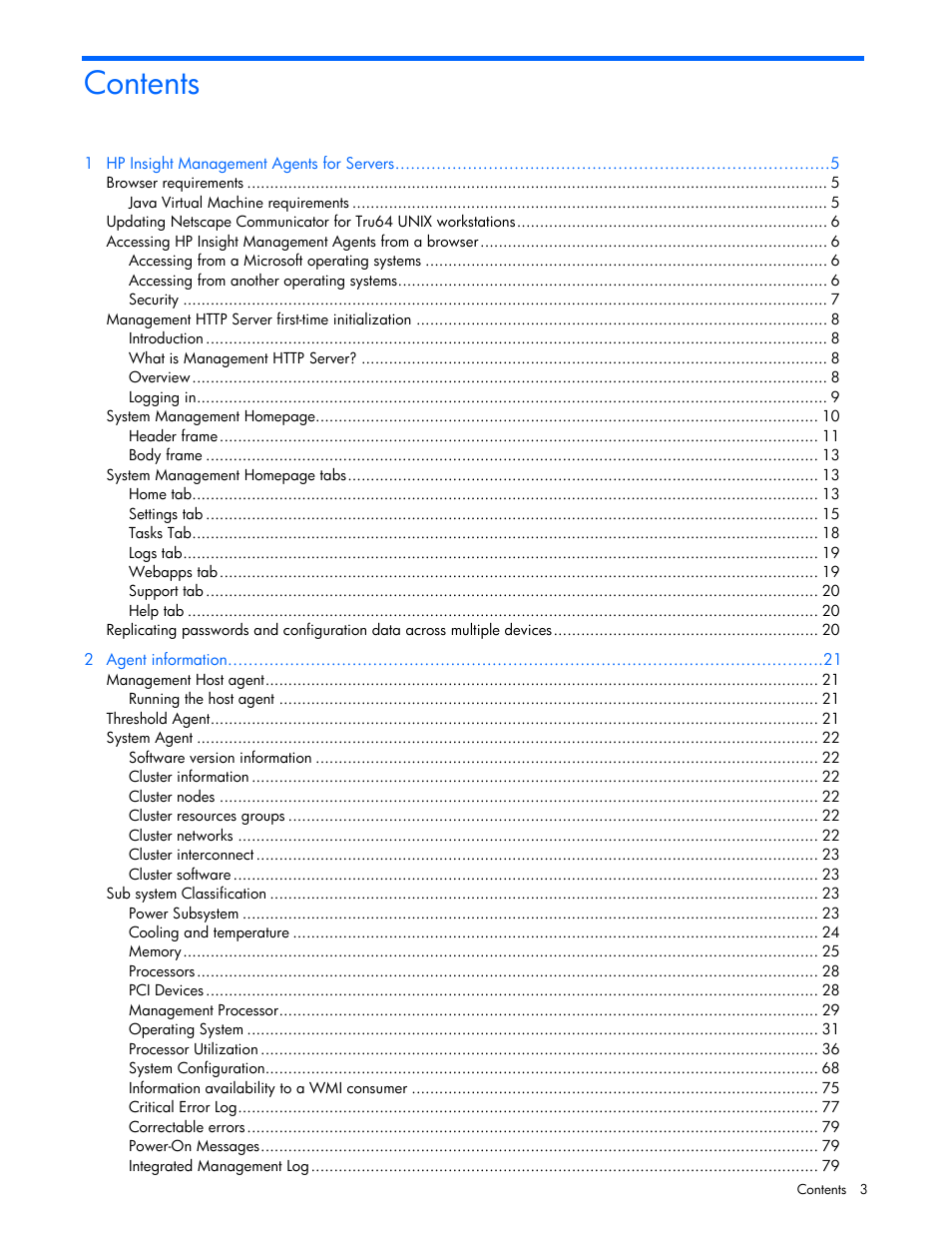 HP Insight Management Agents User Manual | Page 3 / 99