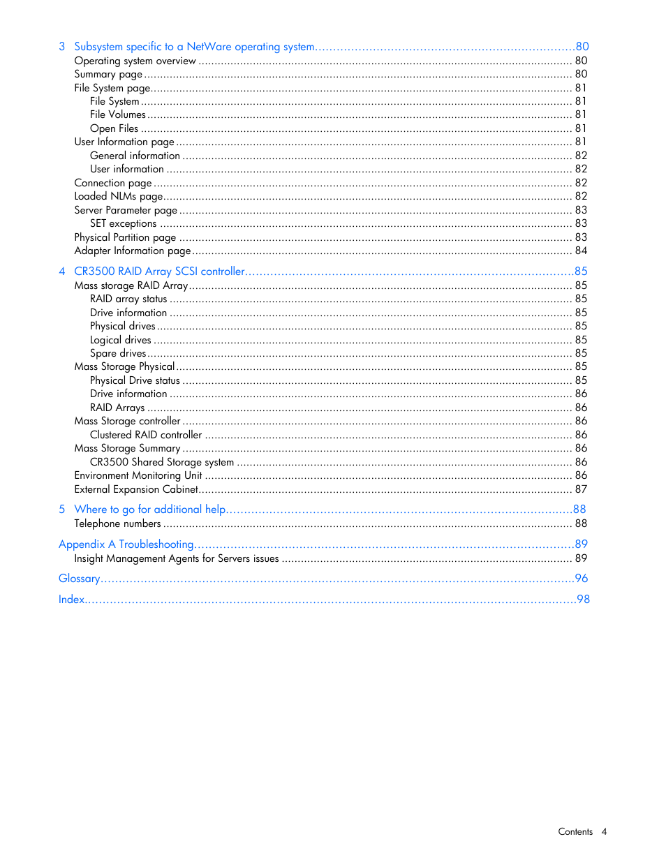 HP Insight Management Agents User Manual | Page 4 / 99