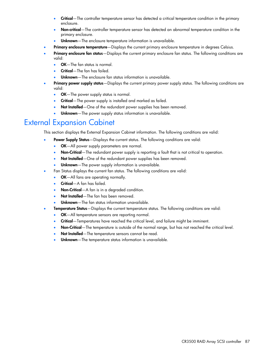 External expansion cabinet | HP Insight Management Agents User Manual | Page 87 / 99