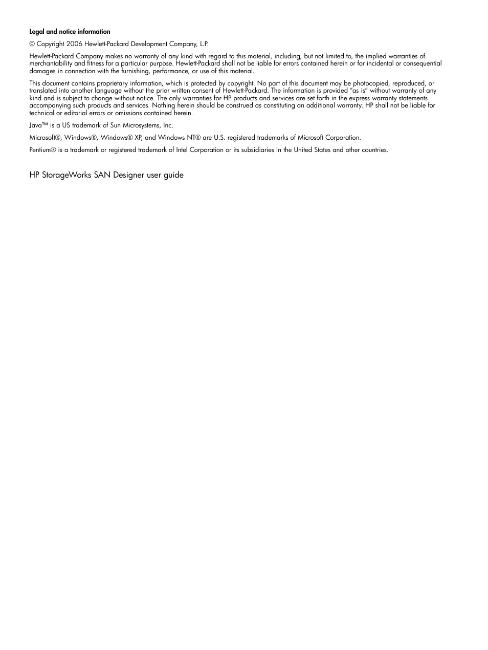 HP SAN User Manual | Page 2 / 30