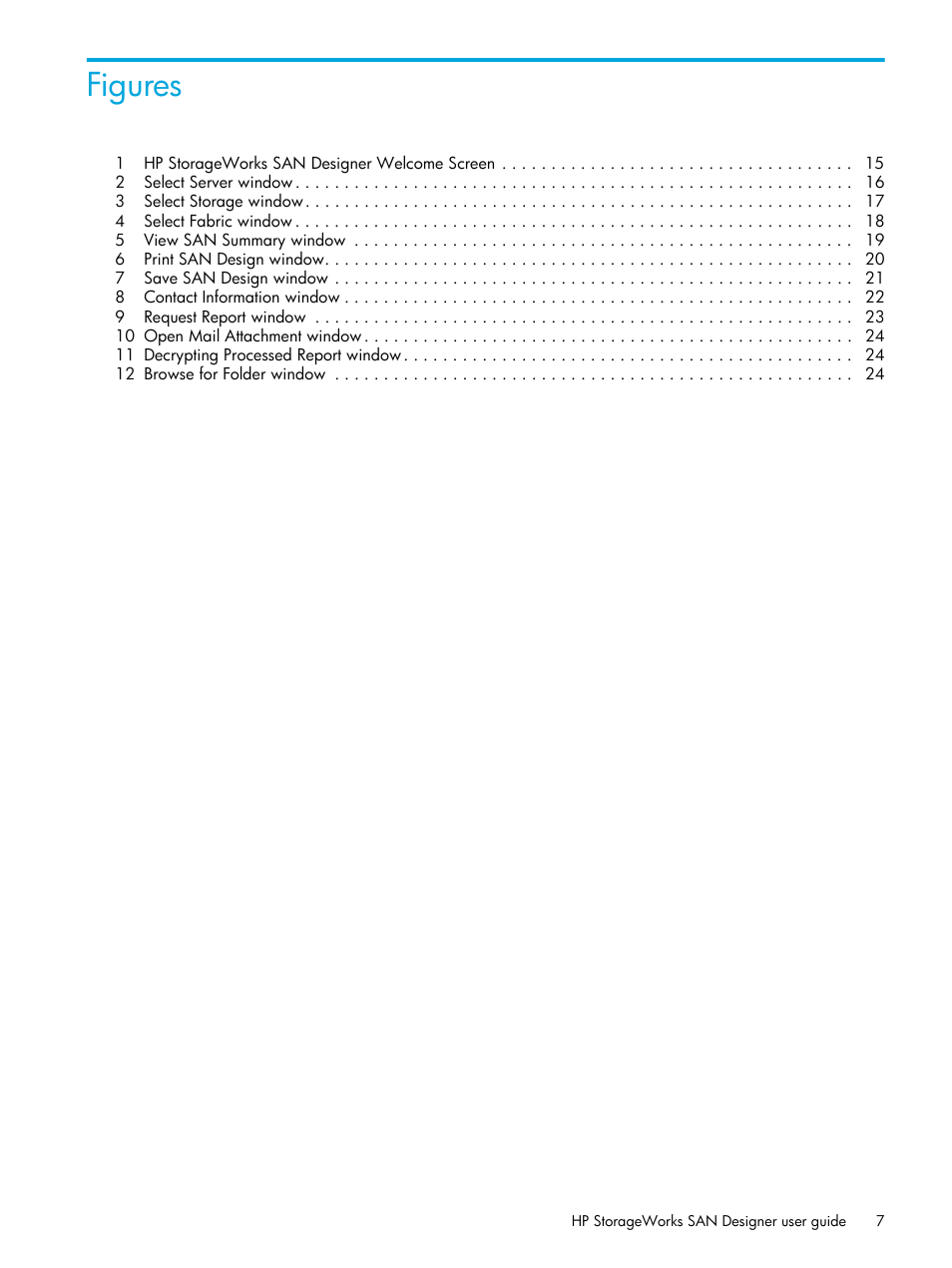 Figures | HP SAN User Manual | Page 7 / 30