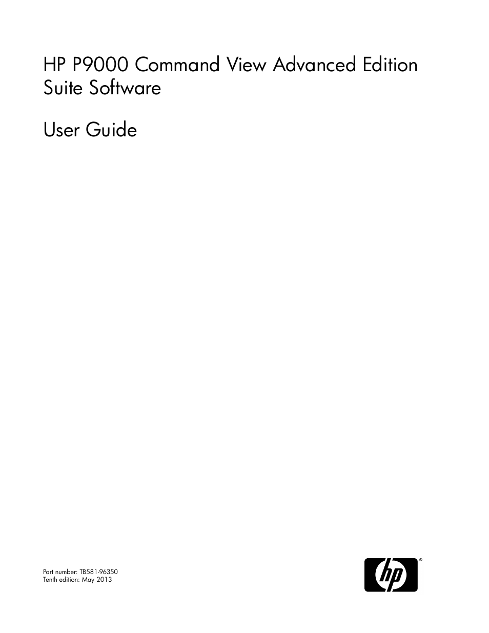 HP XP Command View Advanced Edition Software User Manual | 182 pages
