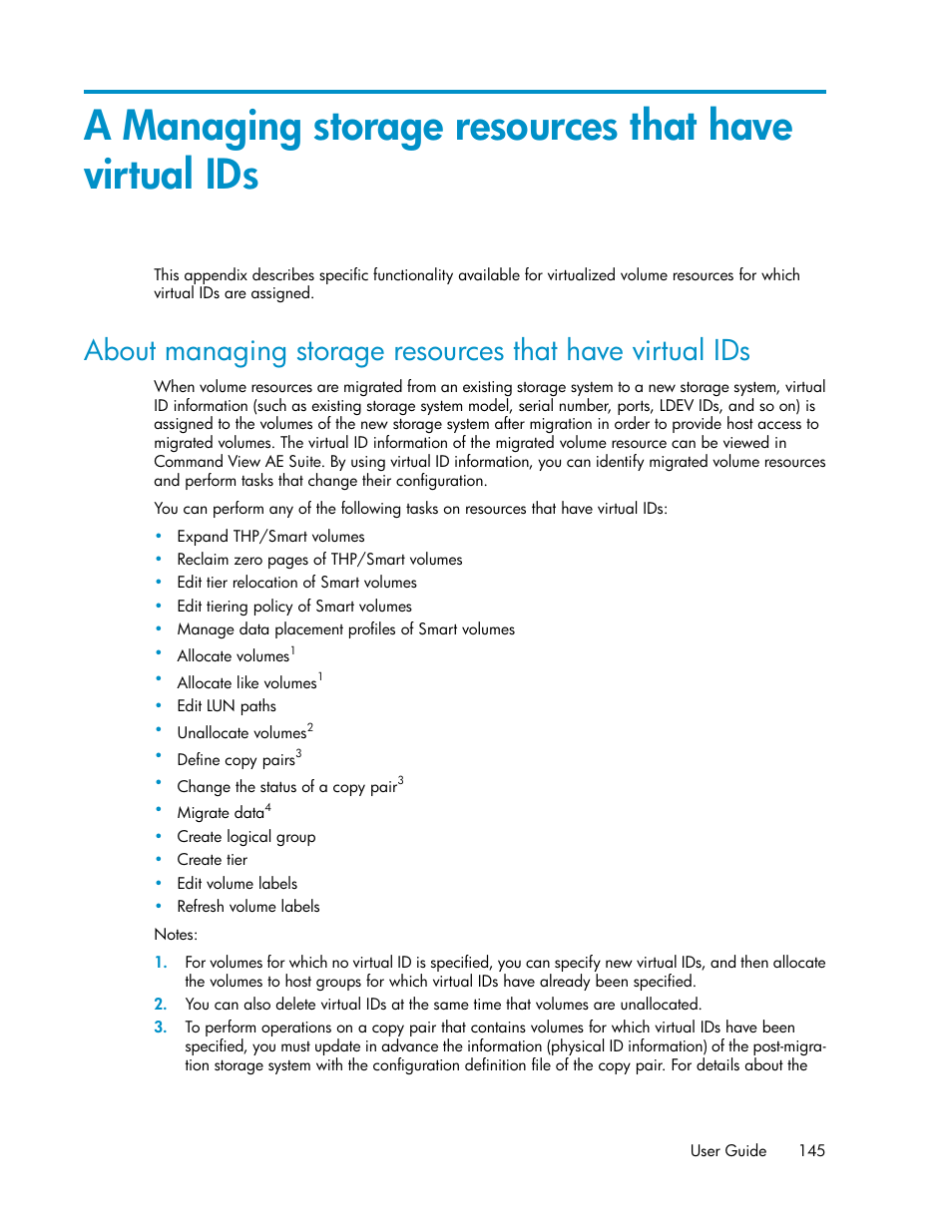 A managing storage resources that have virtual ids | HP XP Command View Advanced Edition Software User Manual | Page 145 / 182