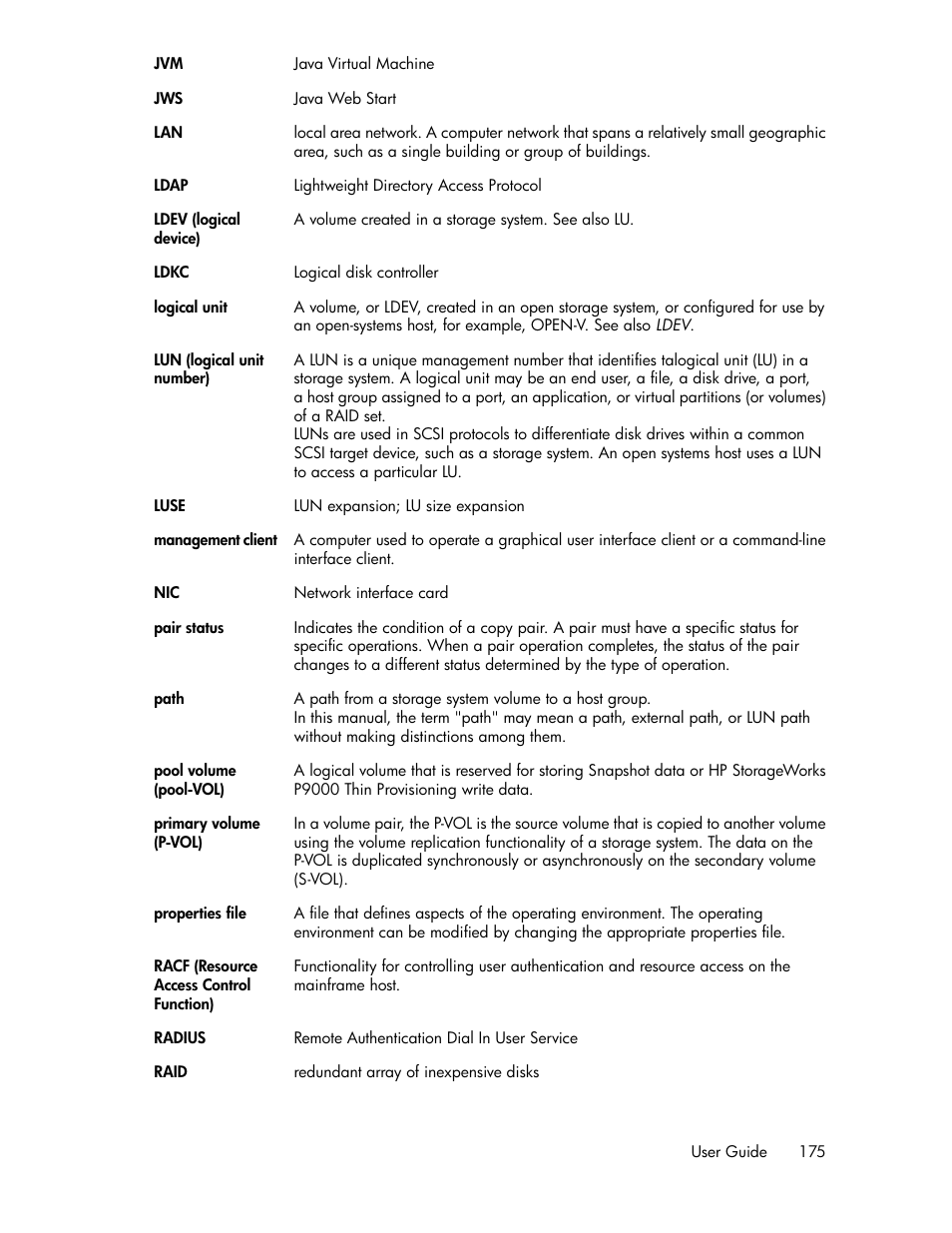 HP XP Command View Advanced Edition Software User Manual | Page 175 / 182