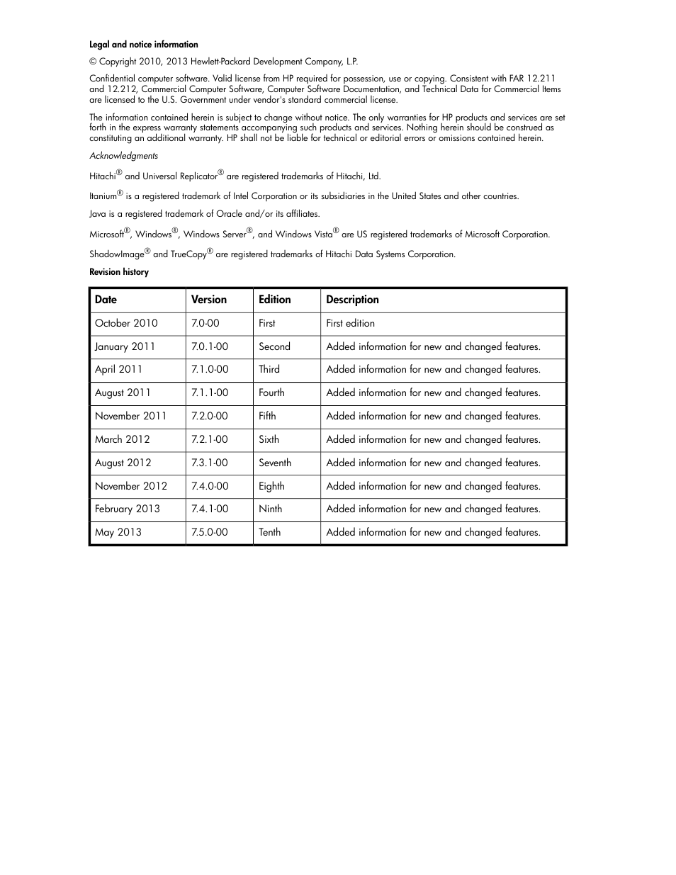 HP XP Command View Advanced Edition Software User Manual | Page 2 / 182