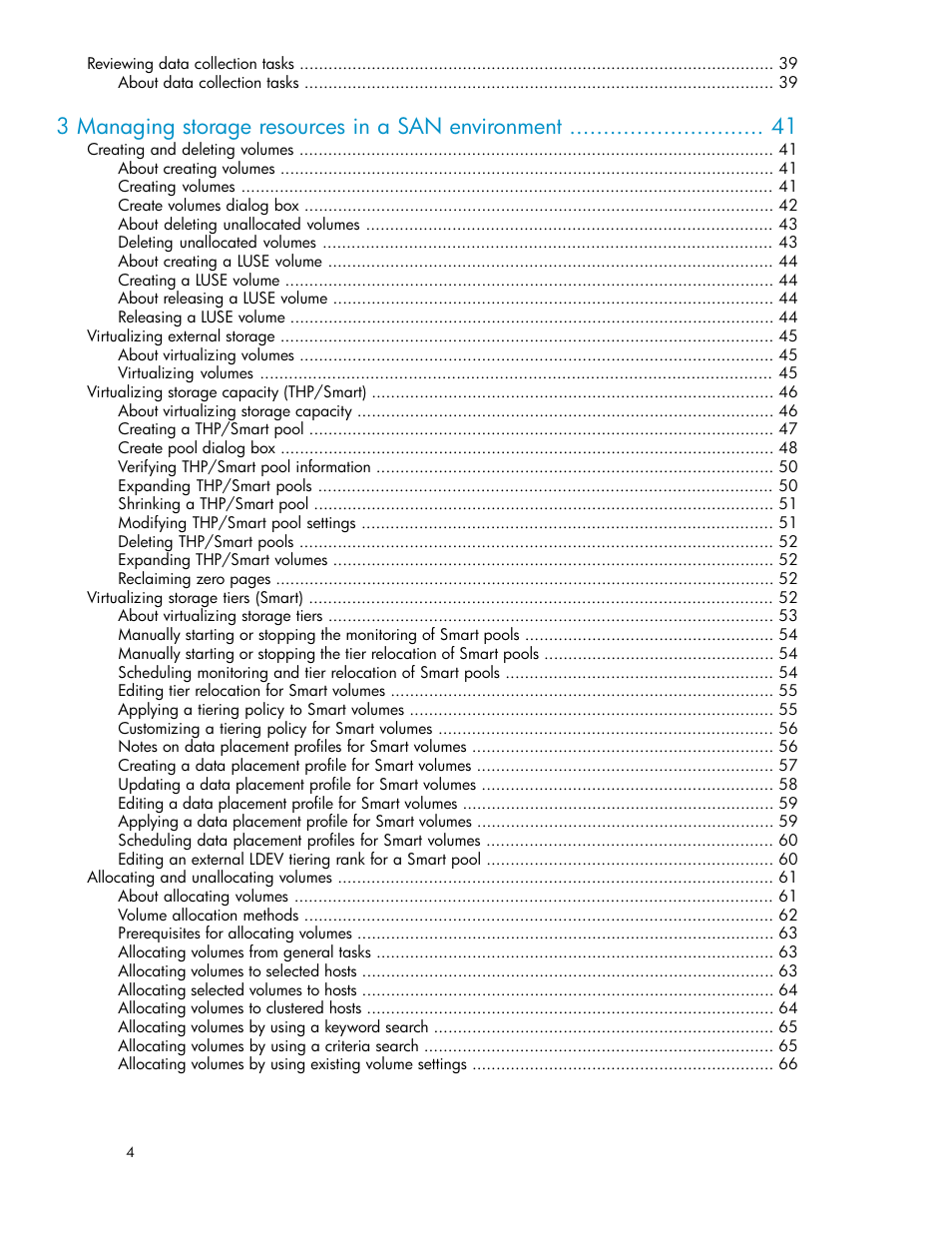 3 managing storage resources in a san environment | HP XP Command View Advanced Edition Software User Manual | Page 4 / 182