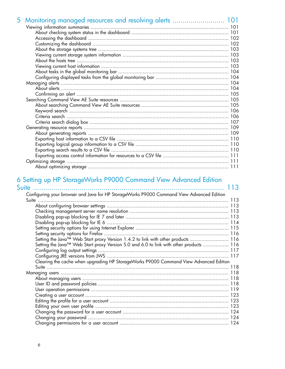 HP XP Command View Advanced Edition Software User Manual | Page 6 / 182