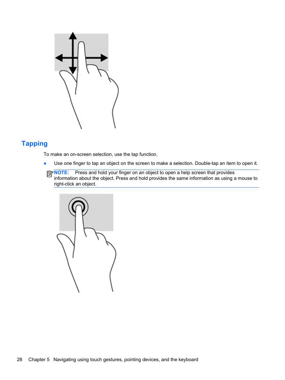 Tapping | HP Pavilion Sleekbook 14-b015dx User Manual | Page 38 / 79