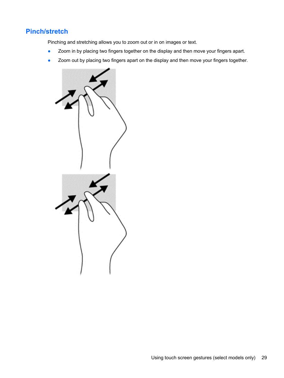 Pinch/stretch | HP Pavilion Sleekbook 14-b015dx User Manual | Page 39 / 79