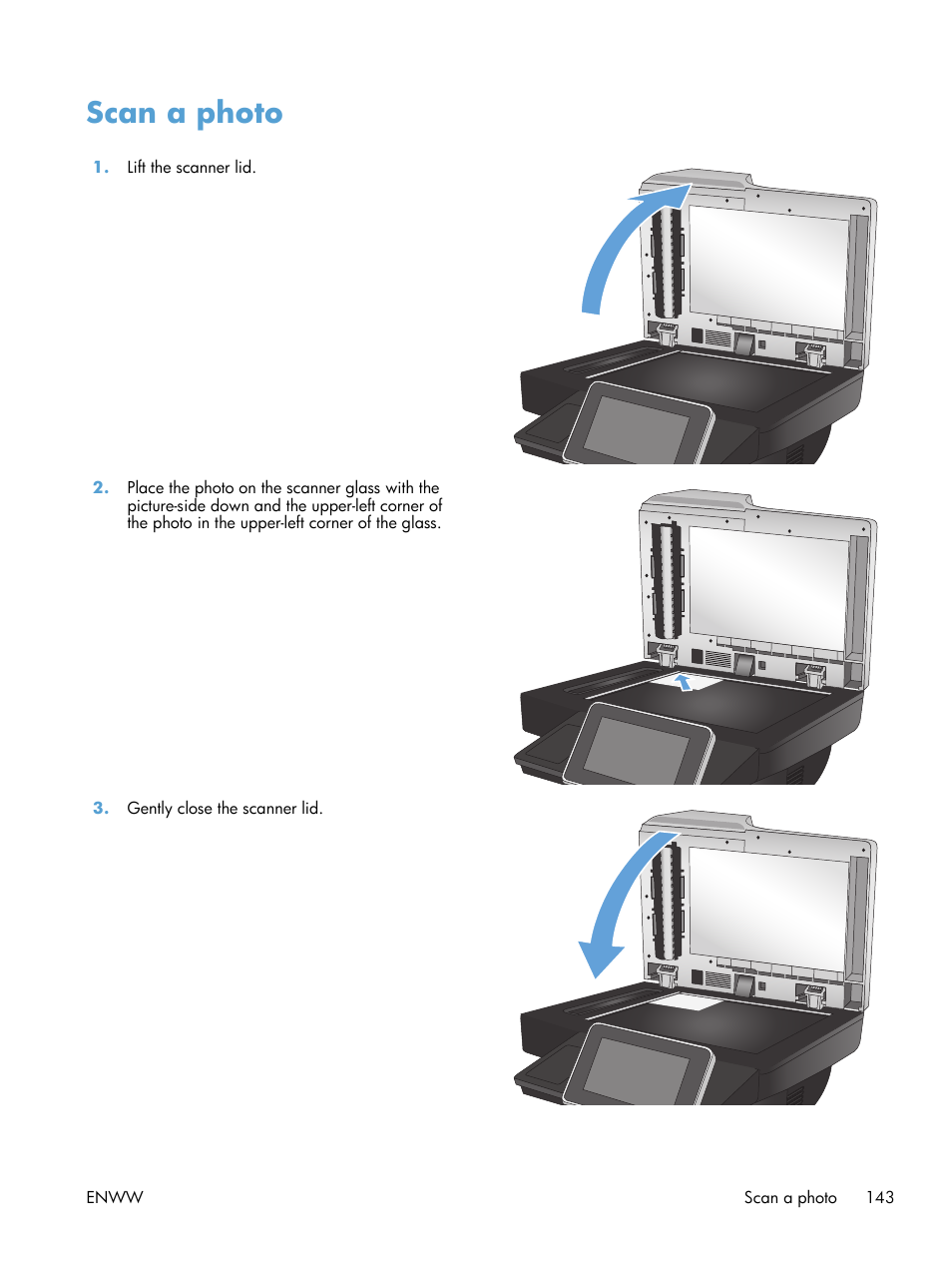 Scan a photo | HP LaserJet Enterprise 500 MFP M525 User Manual | Page 157 / 294