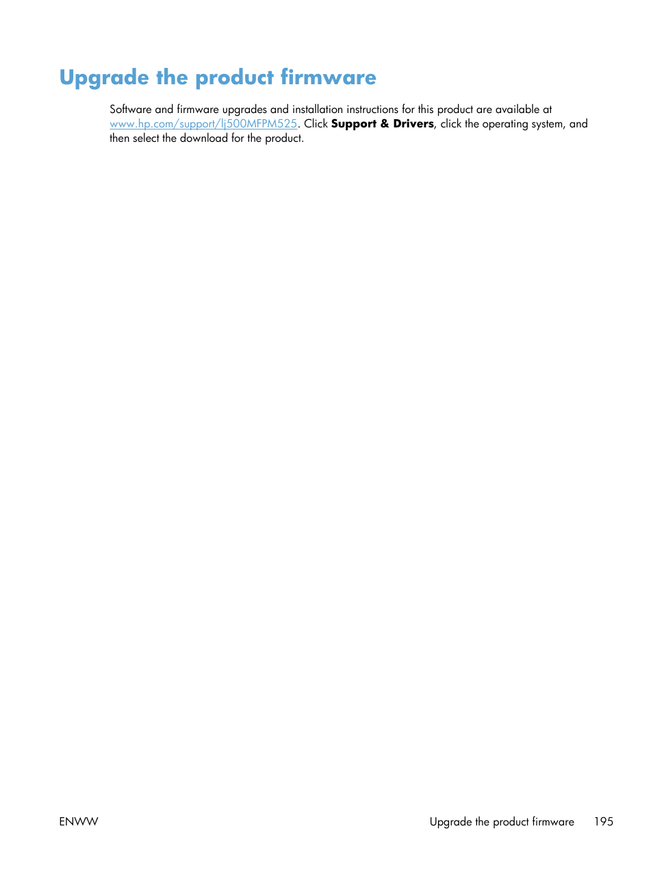 Upgrade the product firmware | HP LaserJet Enterprise 500 MFP M525 User Manual | Page 209 / 294