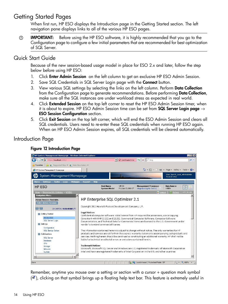 Quick start guide, Quick, Getting started pages | Introduction page | HP ProLiant DL980 G7 Server User Manual | Page 14 / 36