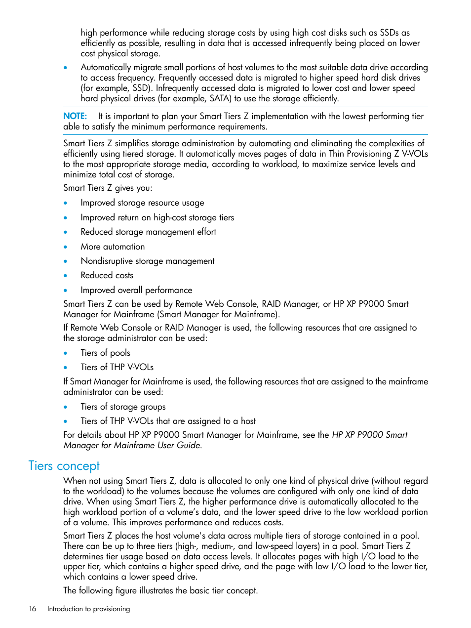 Tiers concept | HP XP P9500 Storage User Manual | Page 16 / 335