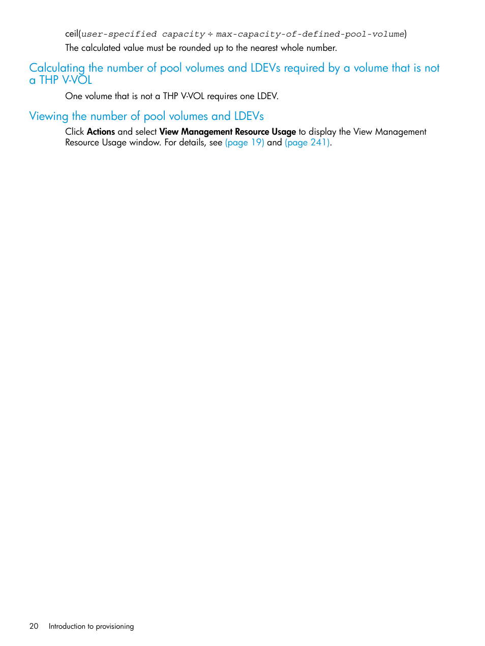 Viewing the number of pool volumes and ldevs | HP XP P9500 Storage User Manual | Page 20 / 335