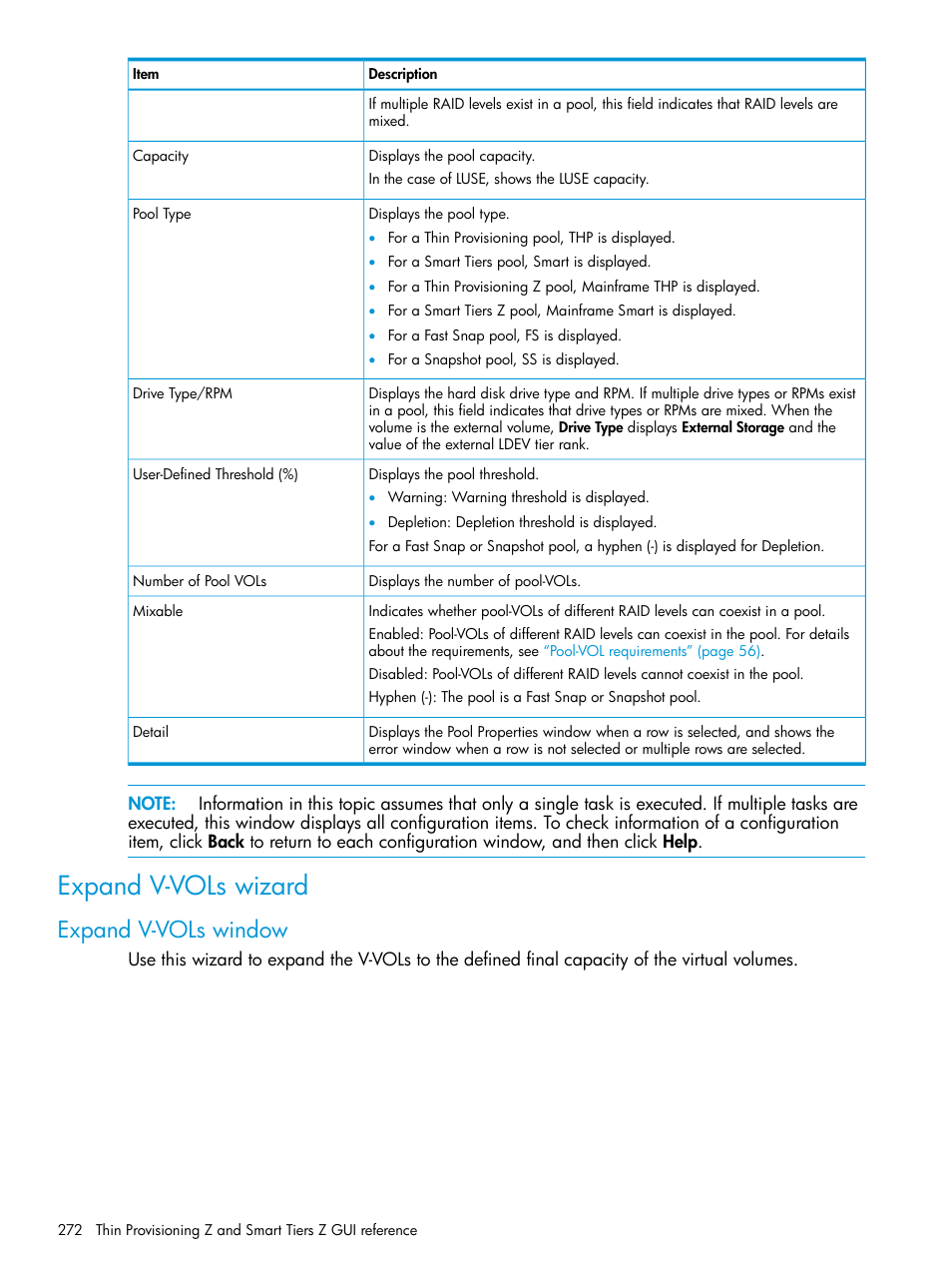 Expand v-vols wizard, Expand v-vols window | HP XP P9500 Storage User Manual | Page 272 / 335