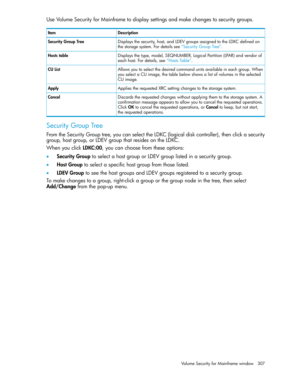 Security group tree | HP XP P9500 Storage User Manual | Page 307 / 335