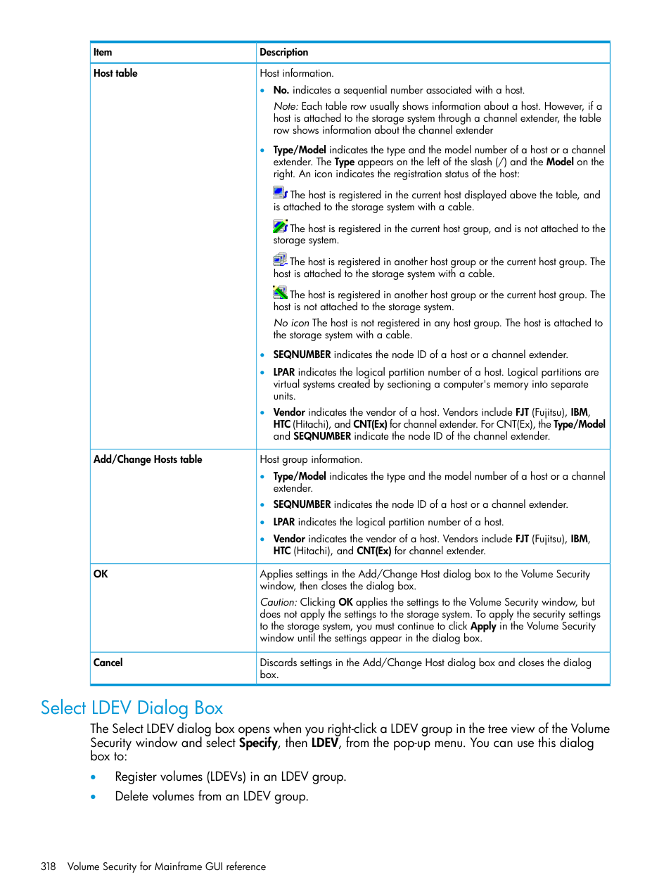 Select ldev dialog box | HP XP P9500 Storage User Manual | Page 318 / 335