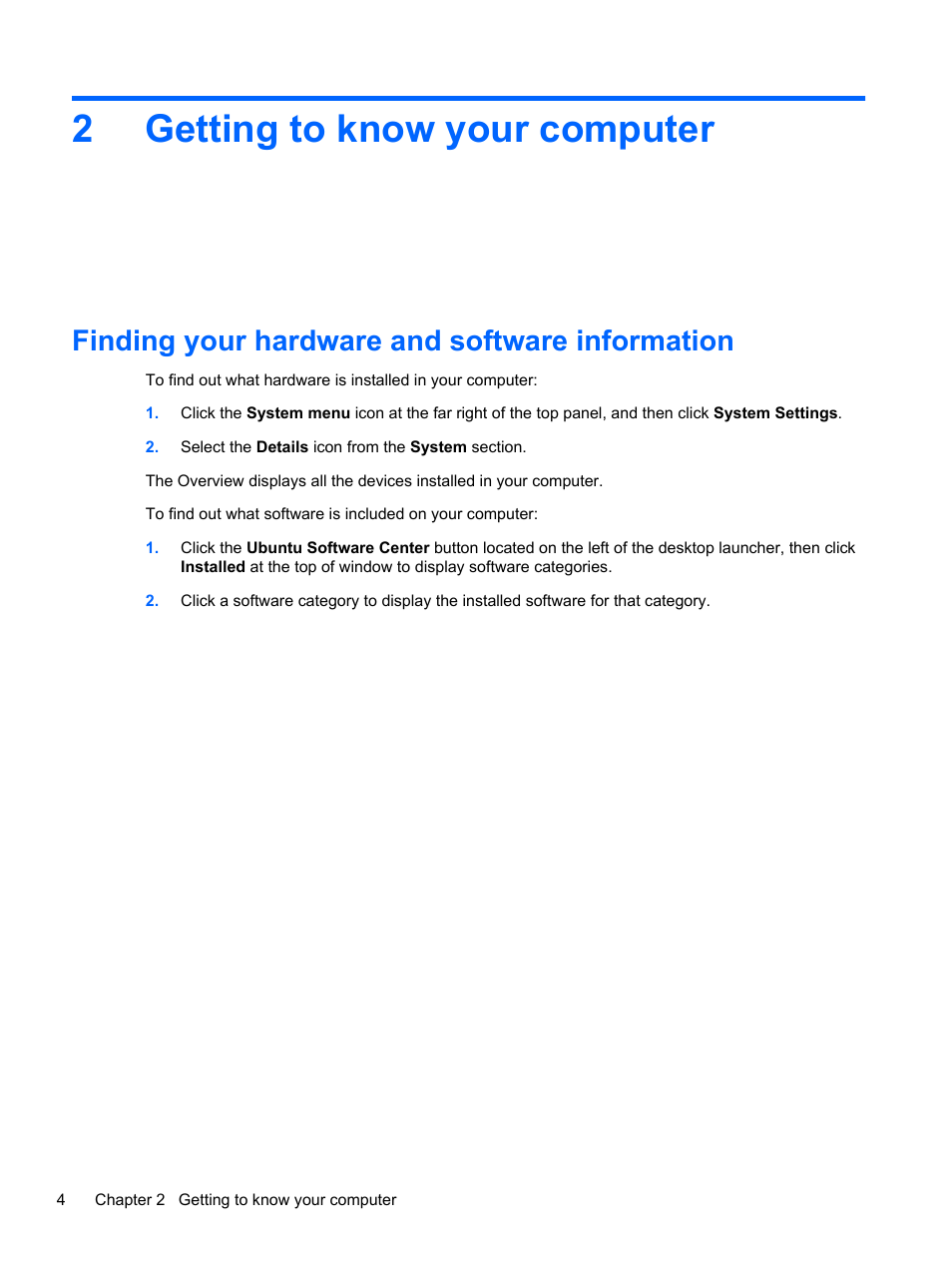 Getting to know your computer, Finding your hardware and software information, 2 getting to know your computer | 2getting to know your computer | HP Pavilion Sleekbook 14-b015dx User Manual | Page 14 / 85