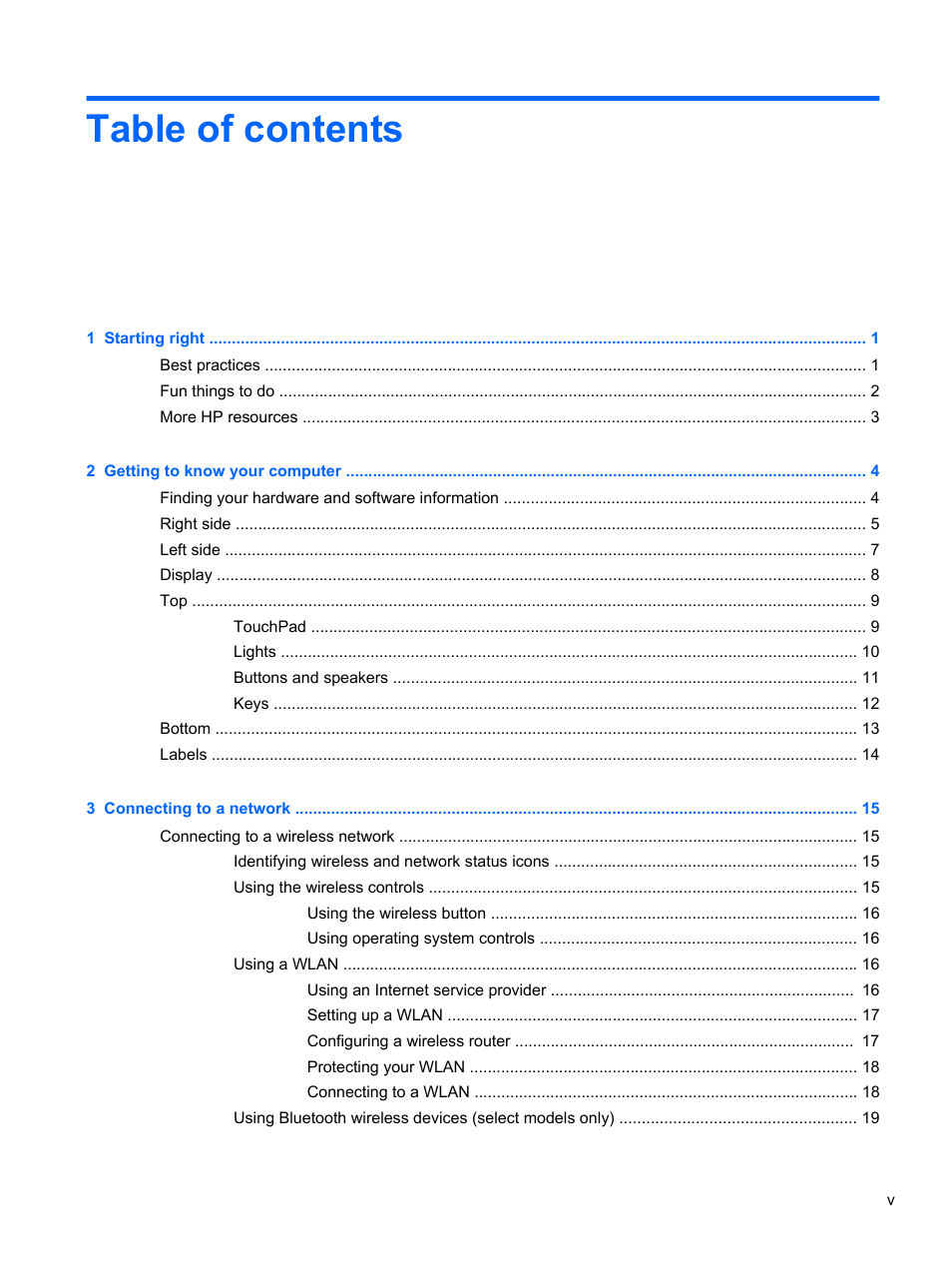 HP Pavilion Sleekbook 14-b015dx User Manual | Page 5 / 85