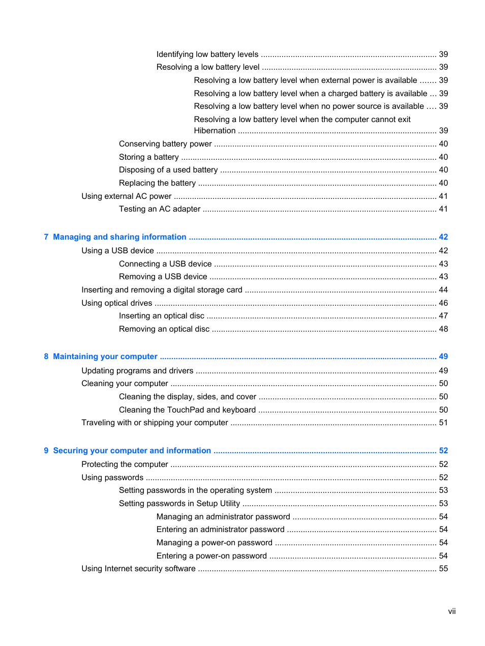 HP Pavilion Sleekbook 14-b015dx User Manual | Page 7 / 85