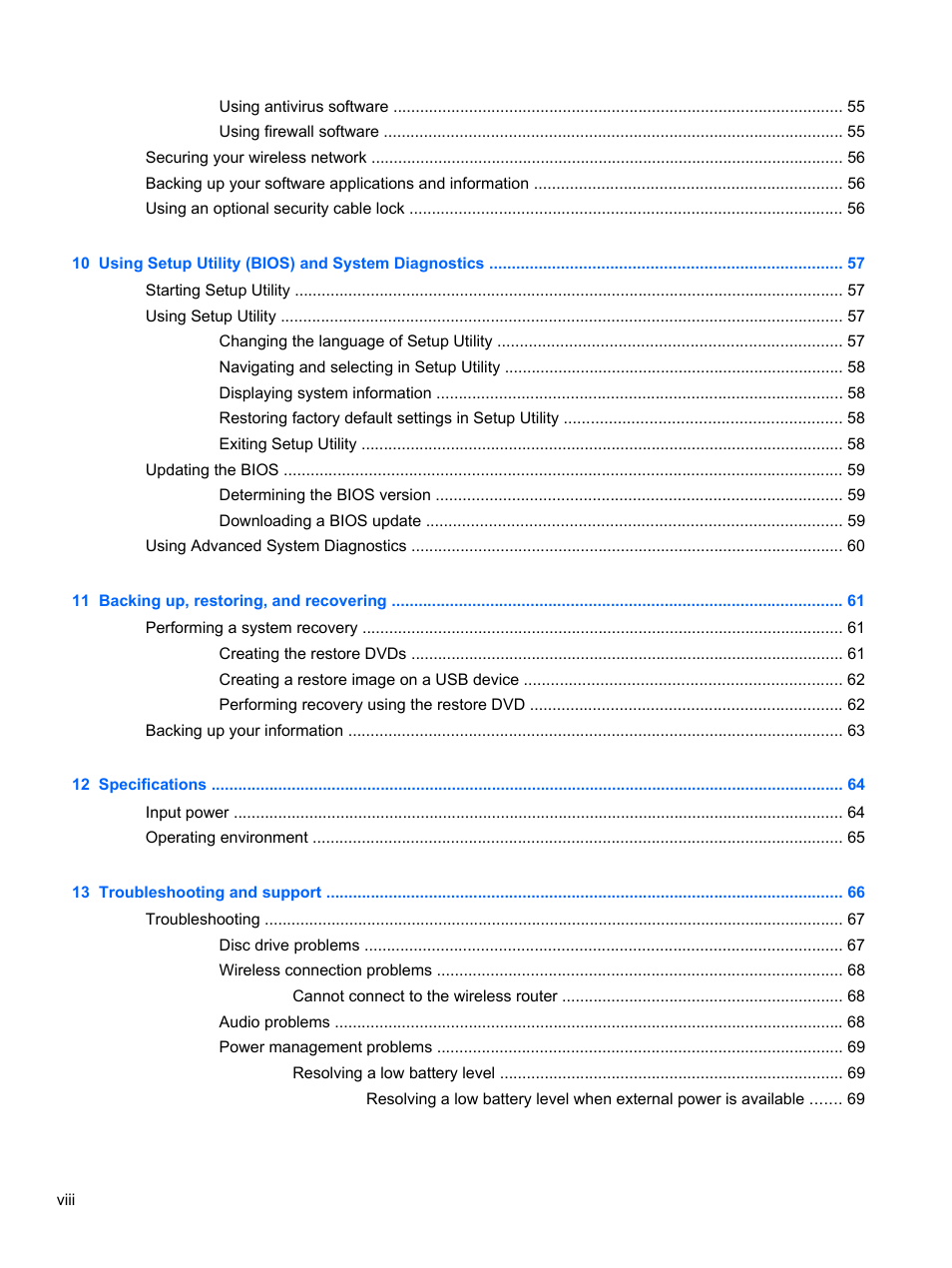 HP Pavilion Sleekbook 14-b015dx User Manual | Page 8 / 85