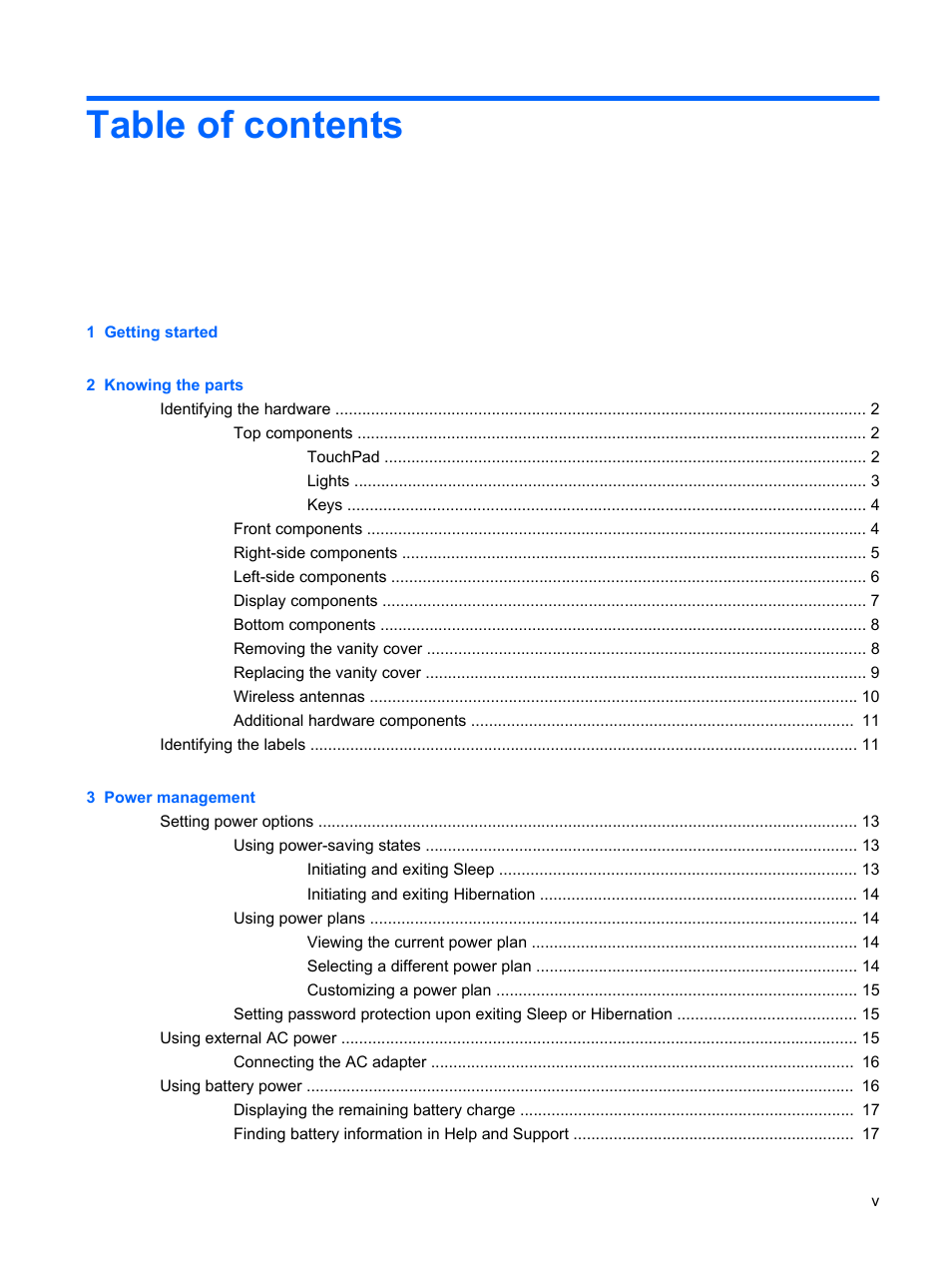 HP Mini 1103 User Manual | Page 5 / 83