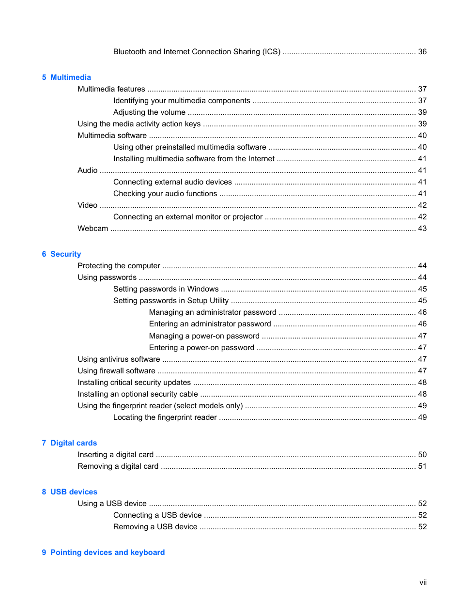 HP Mini 1103 User Manual | Page 7 / 83