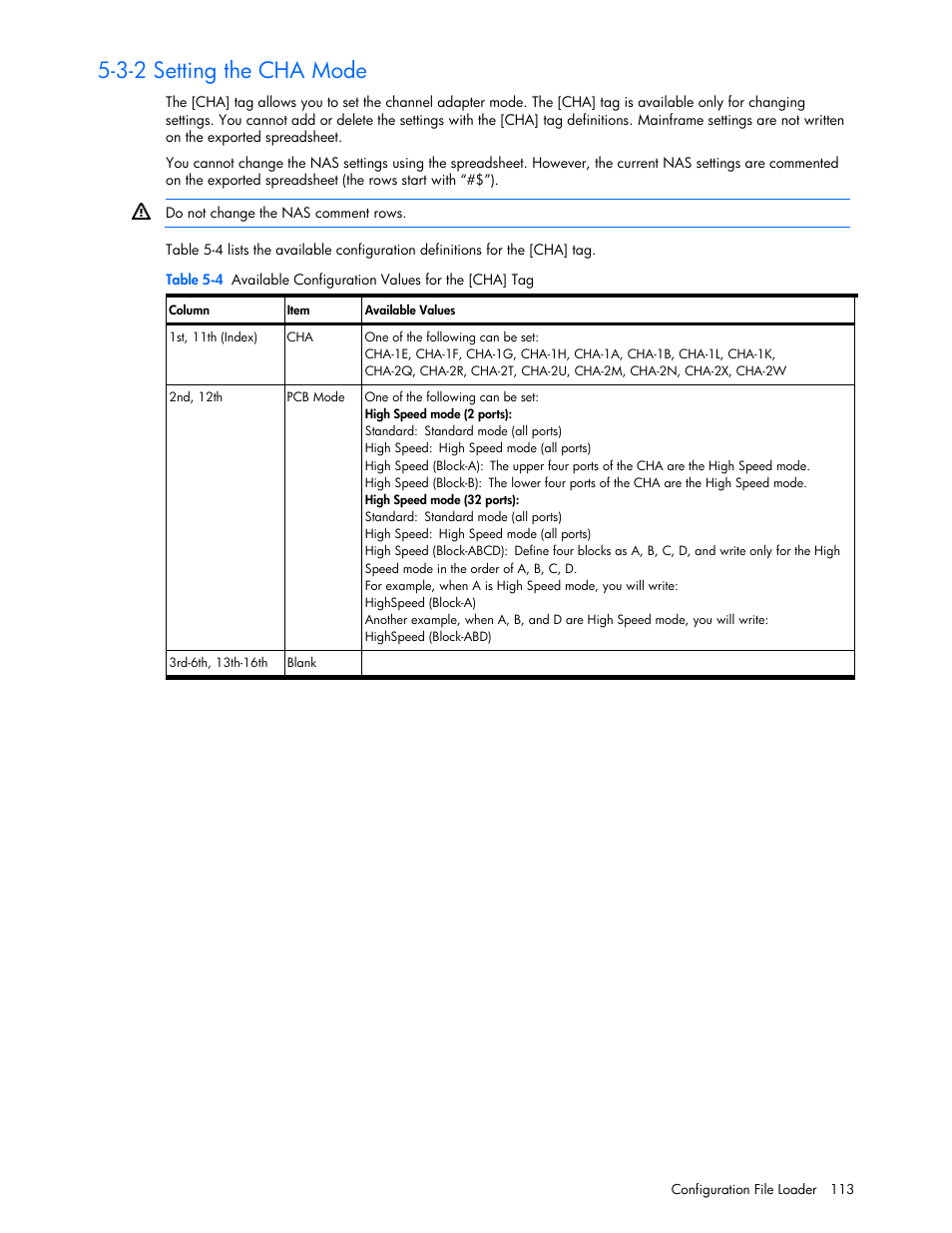 3-2 setting the cha mode | HP StorageWorks XP Remote Web Console Software User Manual | Page 113 / 131