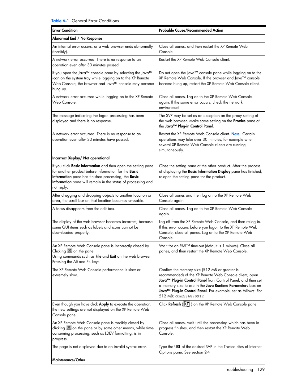 HP StorageWorks XP Remote Web Console Software User Manual | Page 129 / 131