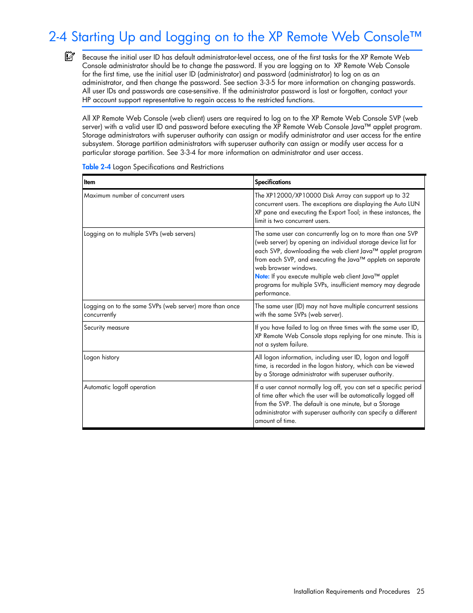 HP StorageWorks XP Remote Web Console Software User Manual | Page 25 / 131