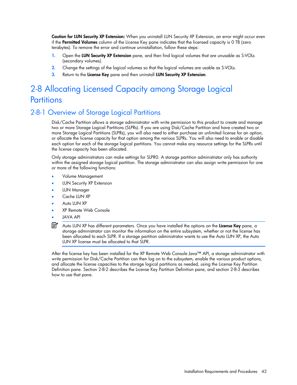 8-1 overview of storage logical partitions | HP StorageWorks XP Remote Web Console Software User Manual | Page 42 / 131