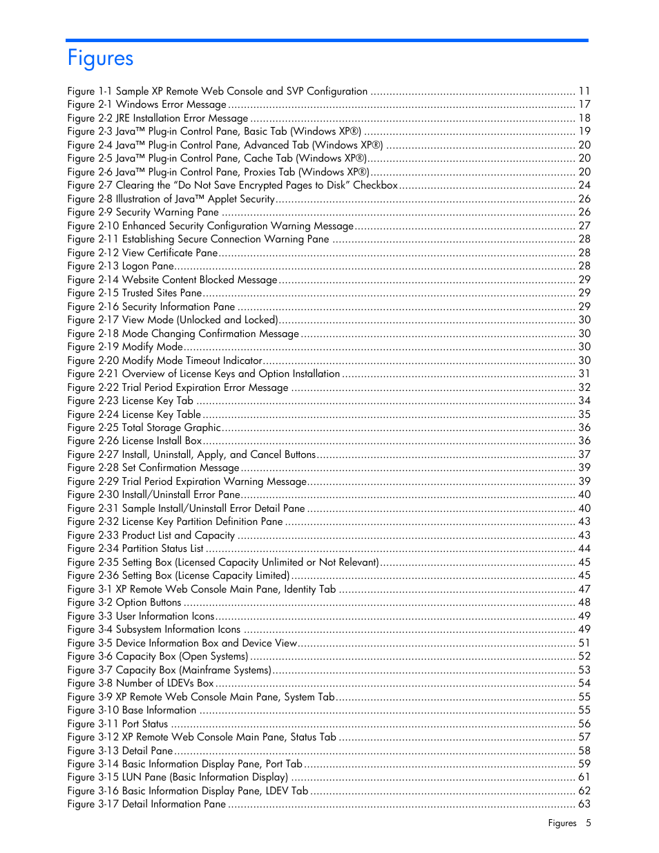 Figures | HP StorageWorks XP Remote Web Console Software User Manual | Page 5 / 131