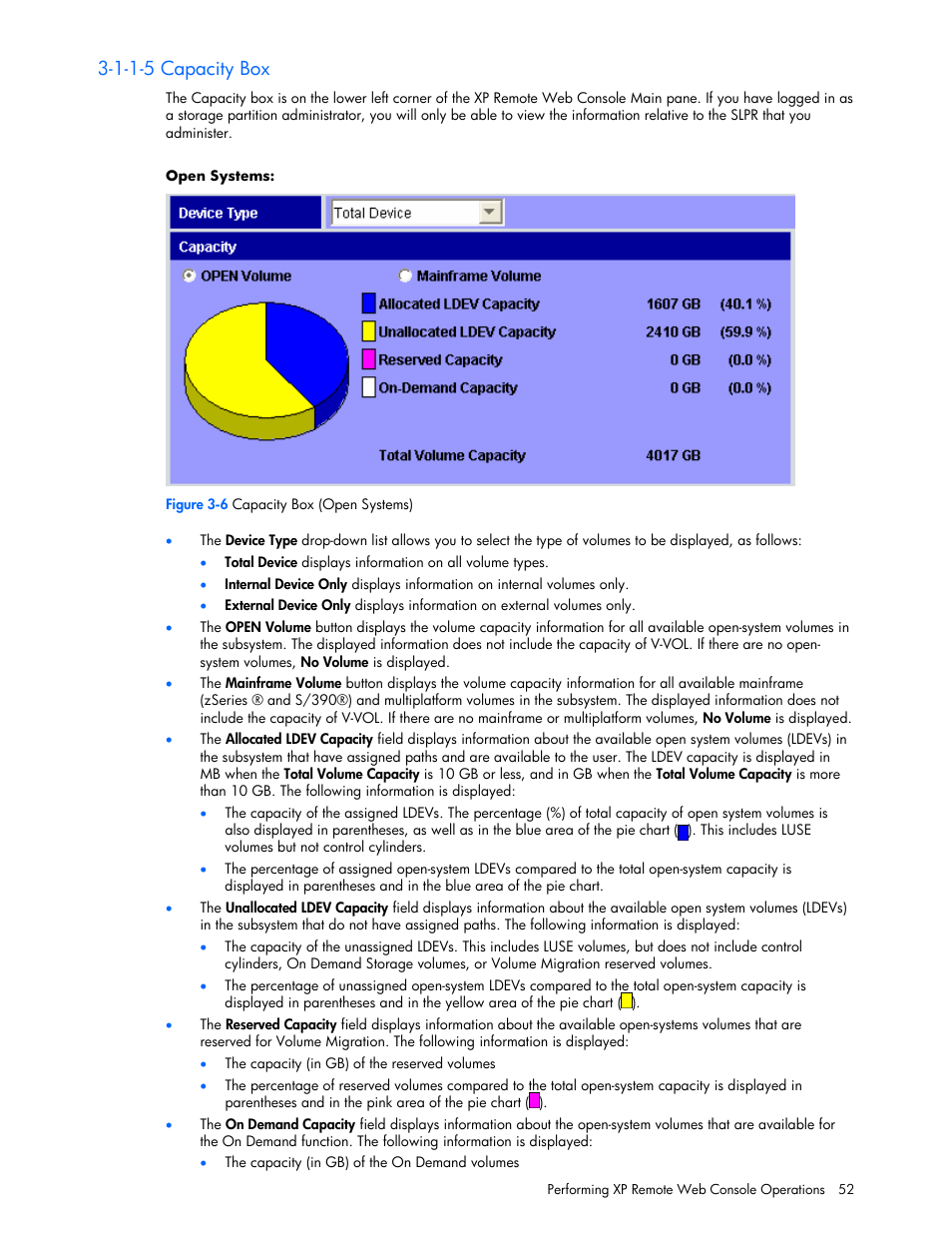 1-1-5 capacity box | HP StorageWorks XP Remote Web Console Software User Manual | Page 52 / 131