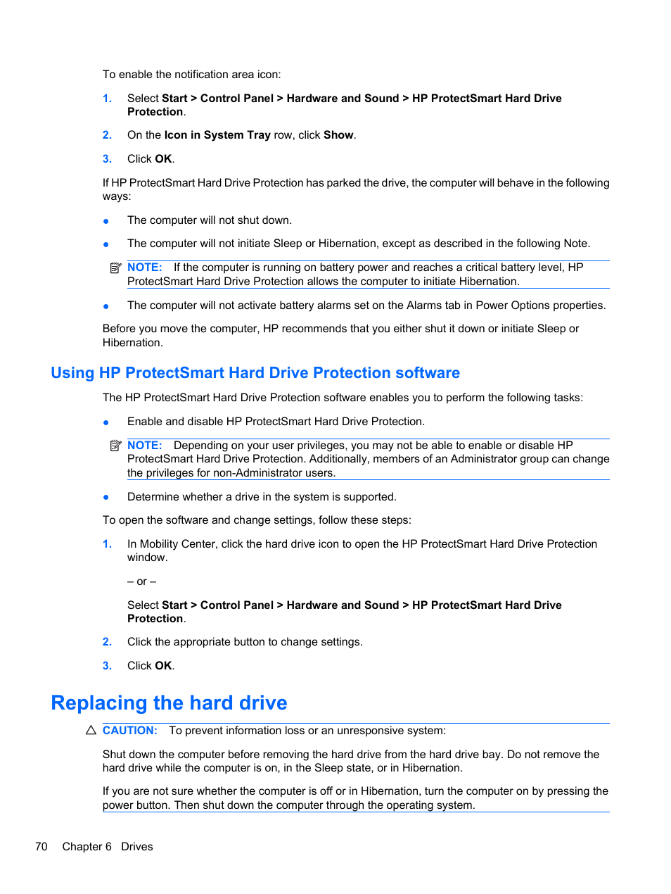 Replacing the hard drive | HP Pavilion dv3-4001tx Entertainment Notebook PC User Manual | Page 80 / 124