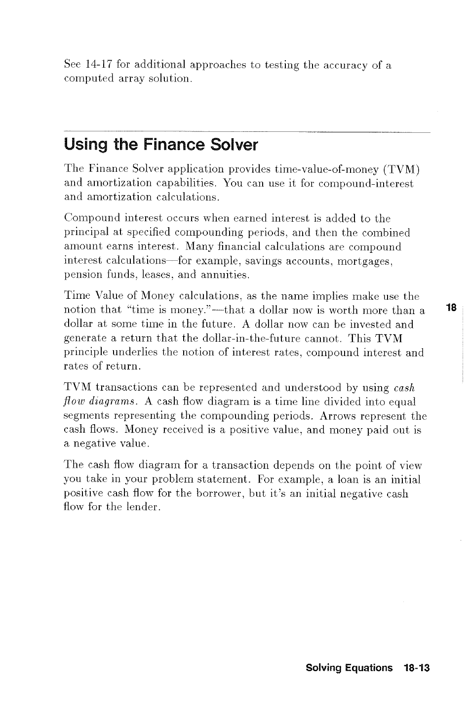 Using the finance solver, Using the finance solver -13 | HP 48g Graphing Calculator User Manual | Page 219 / 612