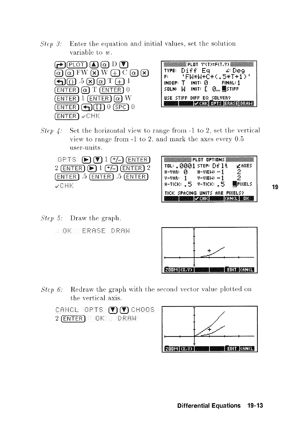 Sigd •5, Plot v(t)=f(t.v)^^m, Bhbimbbiraaitaittinaifmaiimg | HP 48g Graphing Calculator User Manual | Page 239 / 612