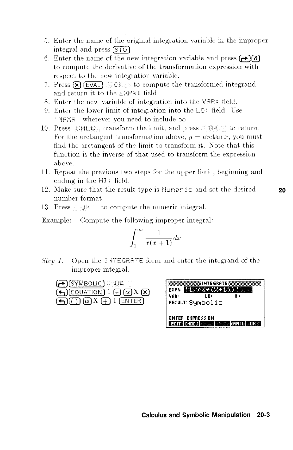 H^isymbolicl ok fi^(equationl 1 0 (0x (0 | HP 48g Graphing Calculator User Manual | Page 243 / 612