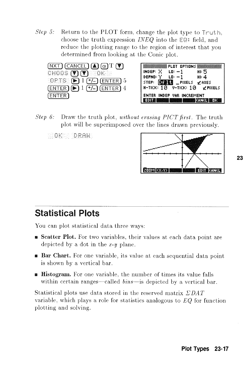Statistical plots, Statistical plots -17 | HP 48g Graphing Calculator User Manual | Page 317 / 612