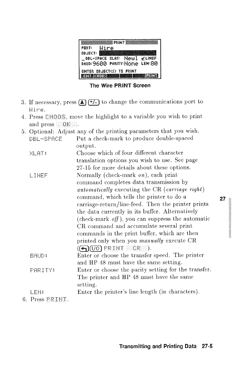 Press | HP 48g Graphing Calculator User Manual | Page 373 / 612