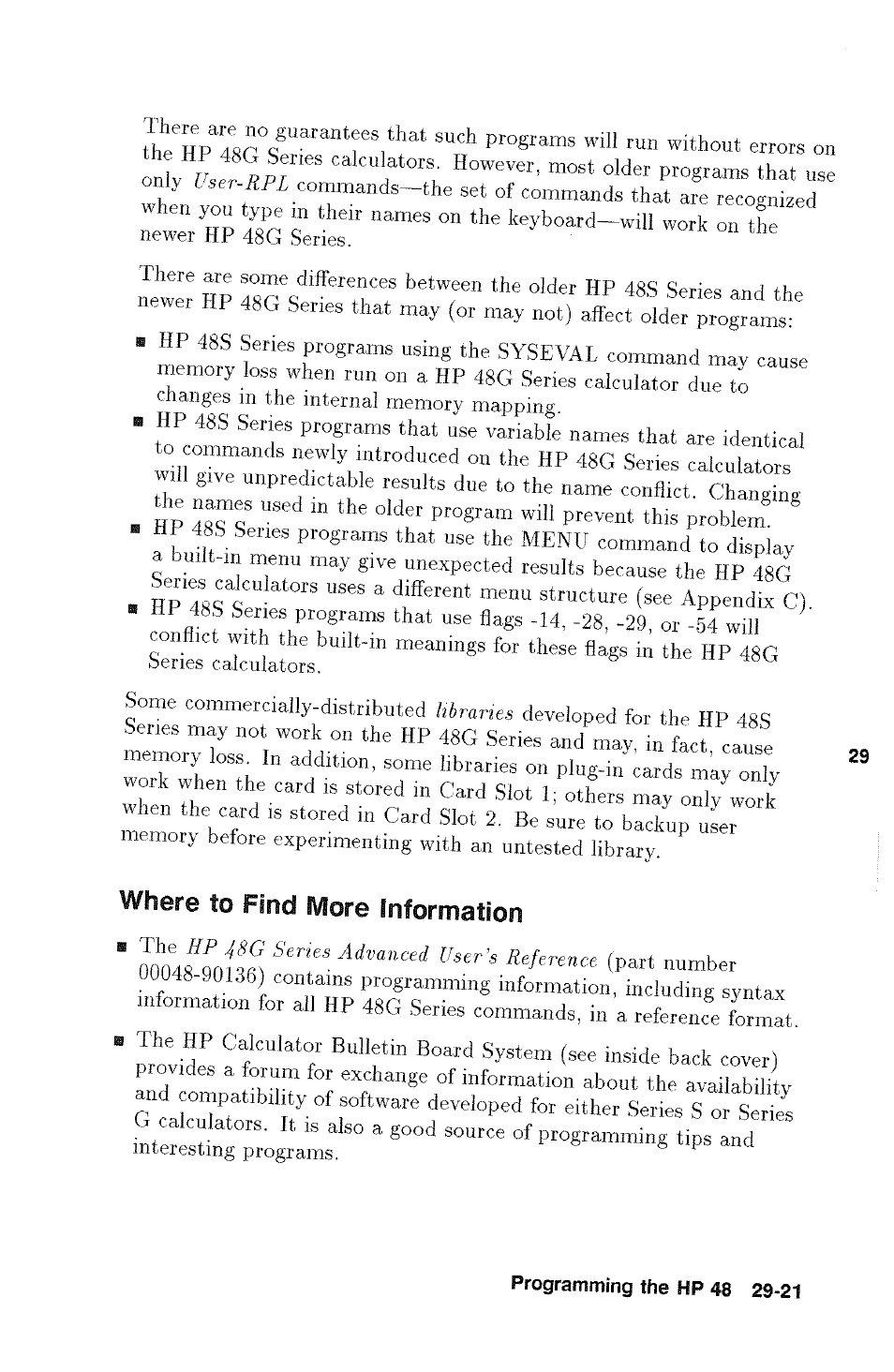 Where to find more information | HP 48g Graphing Calculator User Manual | Page 427 / 612