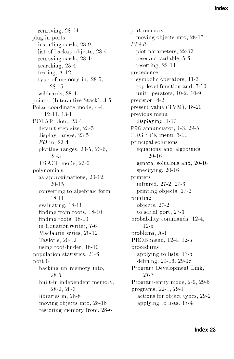 HP 48g Graphing Calculator User Manual | Page 601 / 612