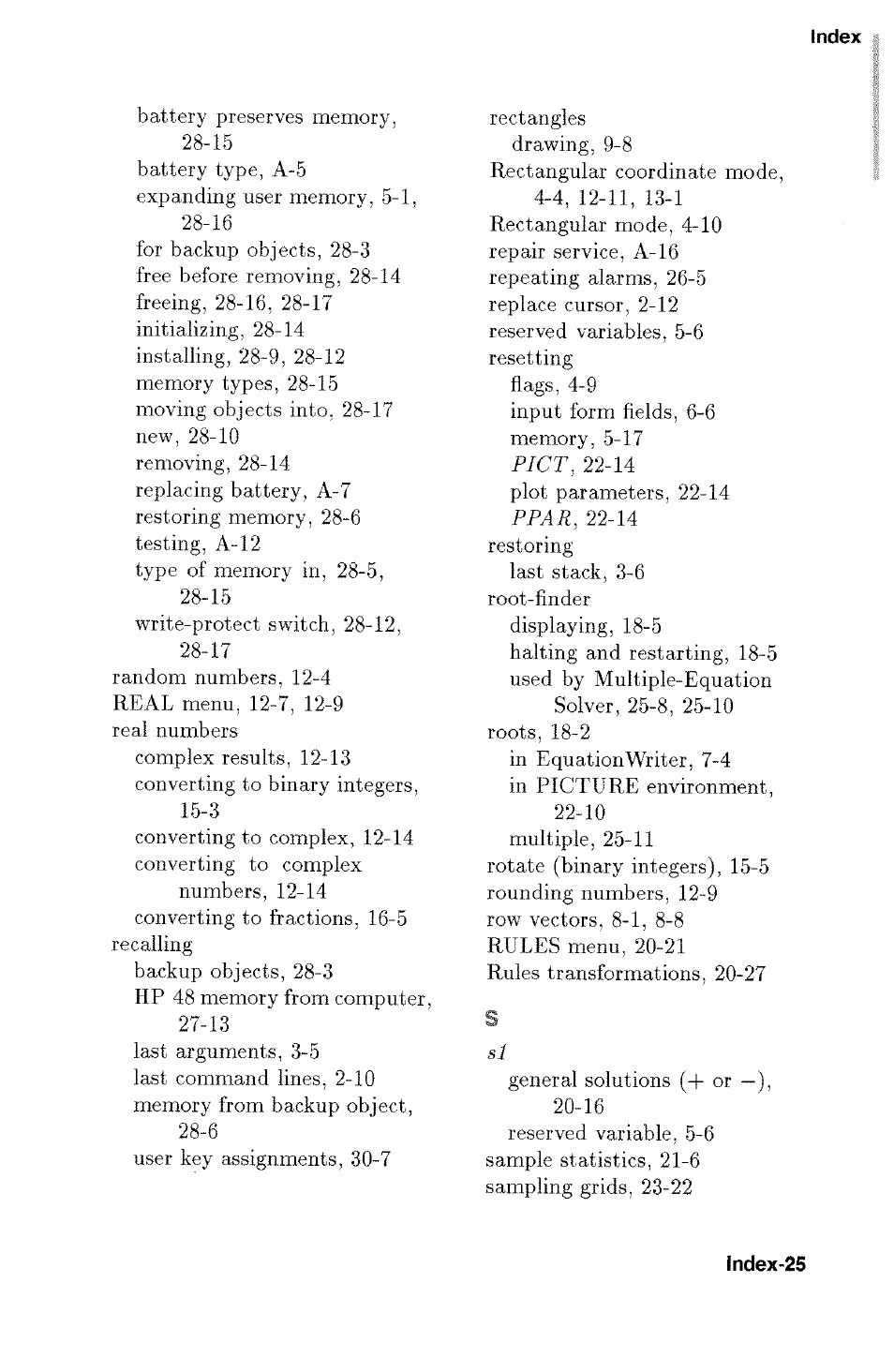 HP 48g Graphing Calculator User Manual | Page 603 / 612
