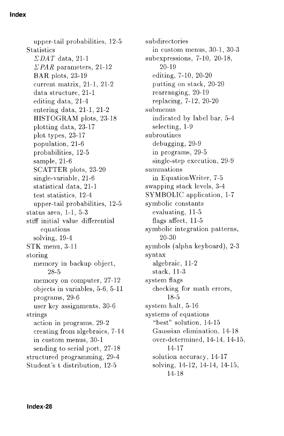 HP 48g Graphing Calculator User Manual | Page 606 / 612