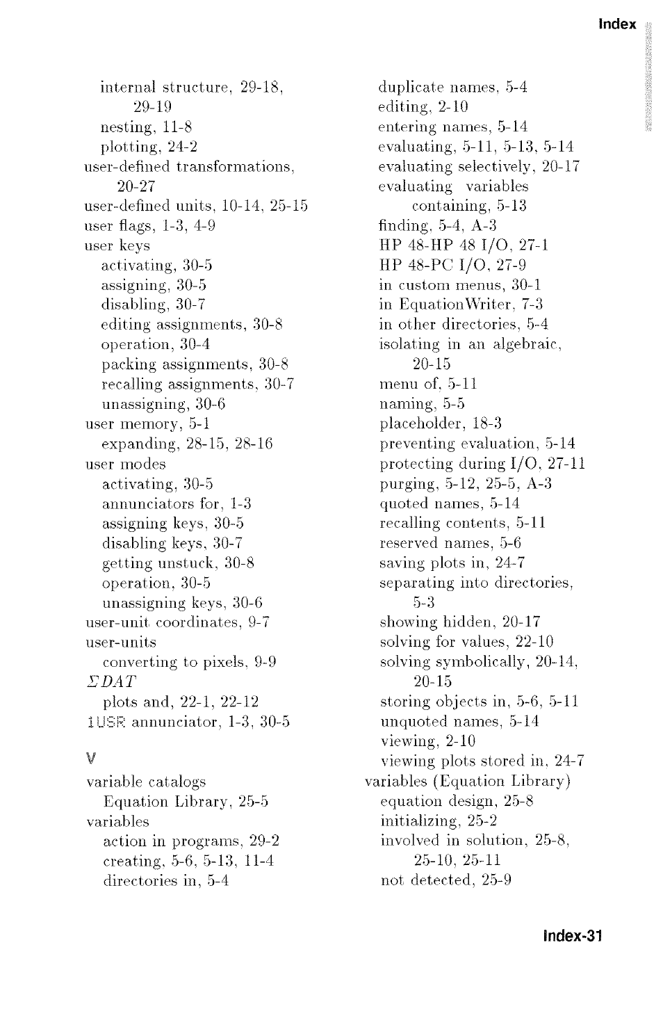 HP 48g Graphing Calculator User Manual | Page 609 / 612