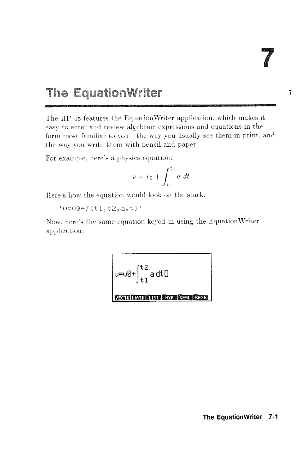 Ionwriter | HP 48g Graphing Calculator User Manual | Page 87 / 612