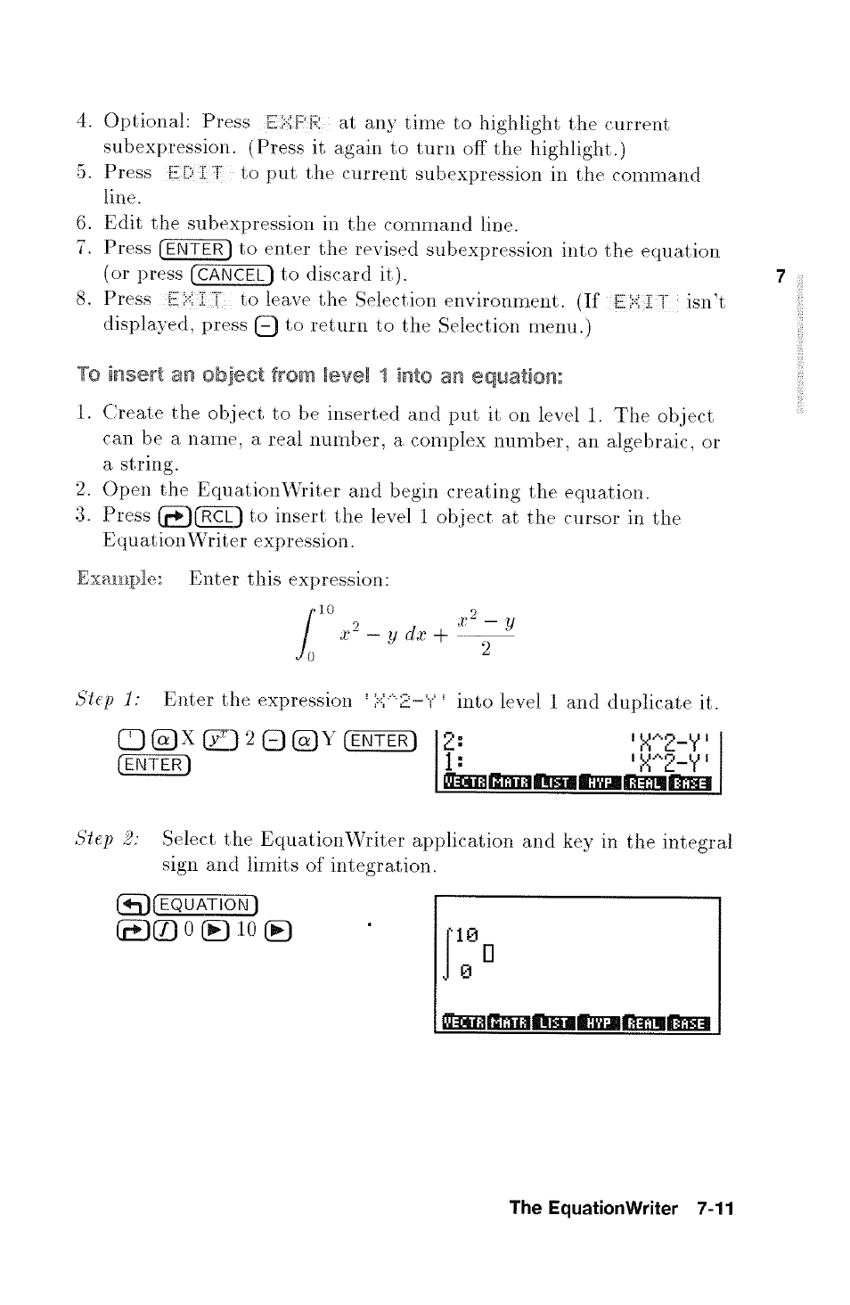 O ©x o 2 q ©y | HP 48g Graphing Calculator User Manual | Page 97 / 612