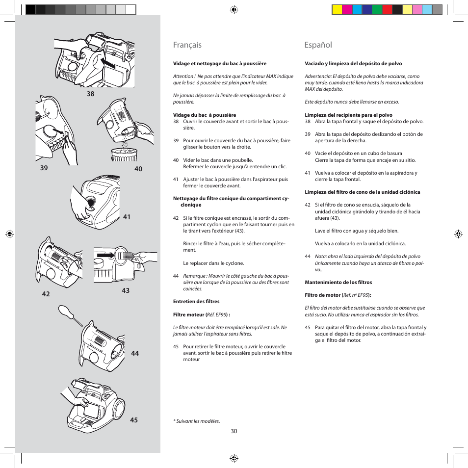 Français, Español | AEG ASC6945 User Manual | Page 30 / 48