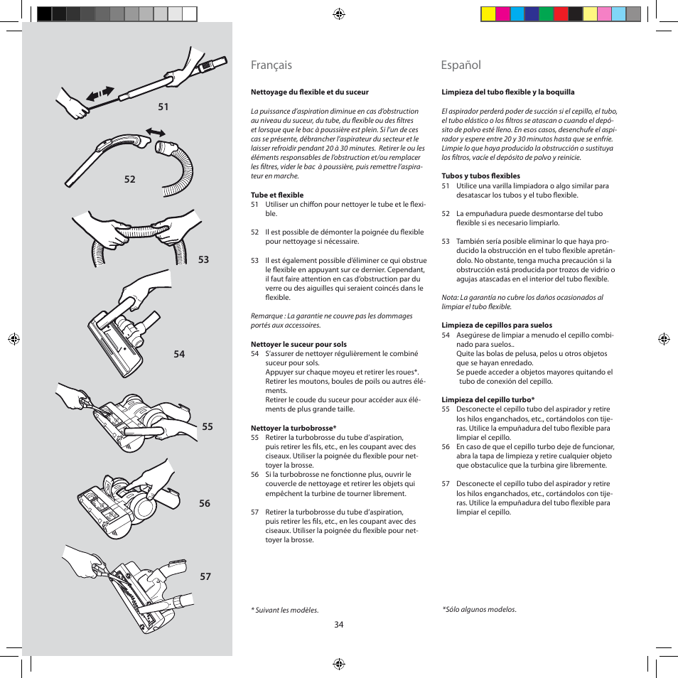 Français, Español | AEG ASC6945 User Manual | Page 34 / 48